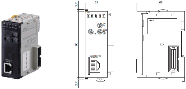 CJ1W-ETN21 外觀尺寸 1 CJ1W-ETN21_Dim