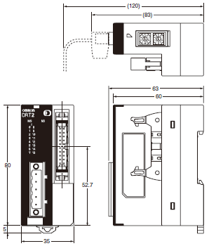 DRT2-[]D32ML(-1) / []D16ML(-1) 外觀尺寸 2 