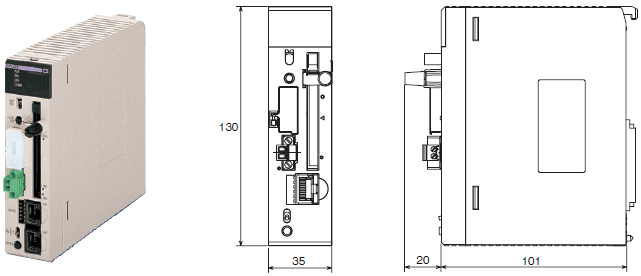 CS1W-SPU01-V2 / SPU02-V2 外觀尺寸 1 