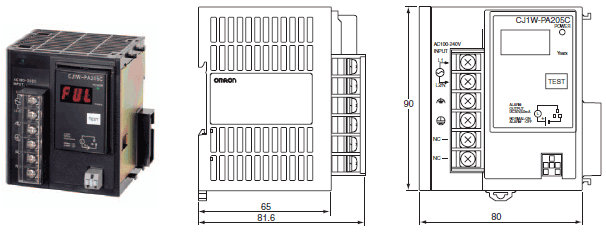 CJ1W-PA / PD 外觀尺寸 2 