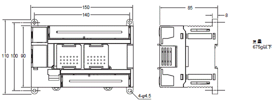 CP1L 外觀尺寸 6 