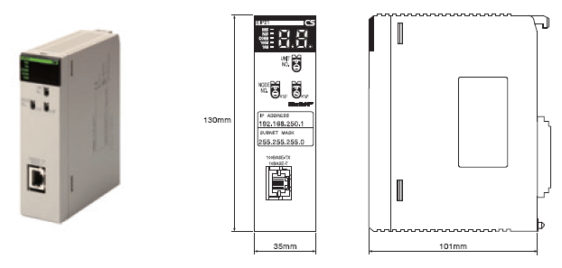 CS1W-EIP21 / EIP21S 外觀尺寸 1 