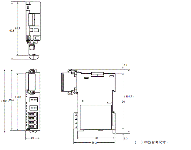 CRT1-VAD04[][] / VDA02[][] 外觀尺寸 1 