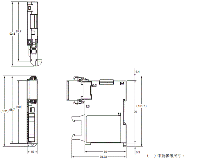 CRT1-VAD04[][] / VDA02[][] 外觀尺寸 2 
