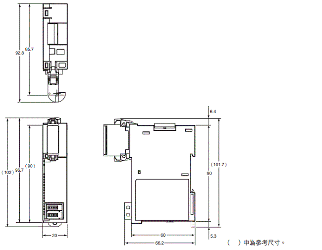 CRT1-VAD04[][] / VDA02[][] 外觀尺寸 3 
