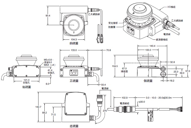 OS32C 外觀尺寸 2 