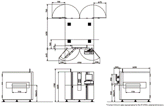 VT-X700-E / -L 外觀尺寸 1 