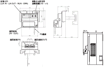 3G3RX-V1 外觀尺寸 3 