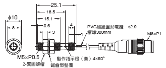 E2E(小徑型) 外觀尺寸 15 