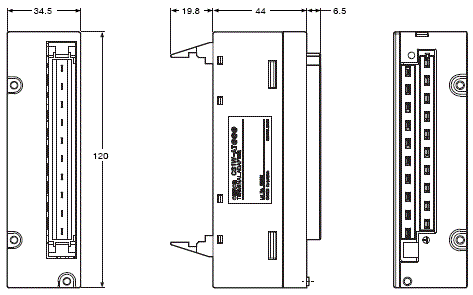 CS1W-AT2[][] 外觀尺寸 1 