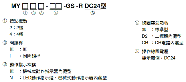 MY-GS 種類 2 