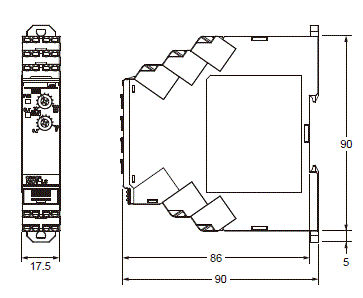 K8DT-LS 外觀尺寸 1 