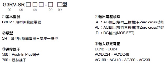 G3RV-SR 種類 2 