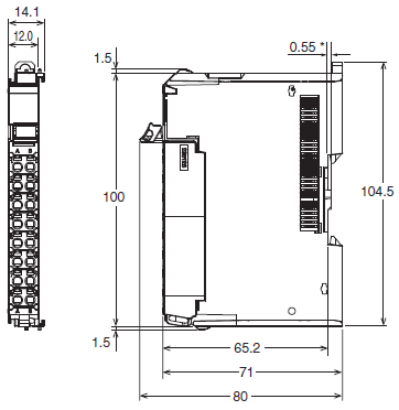 NX-HB 外觀尺寸 1 