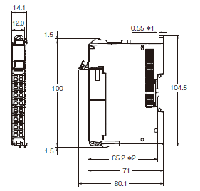 NX-CSG 外觀尺寸 5 