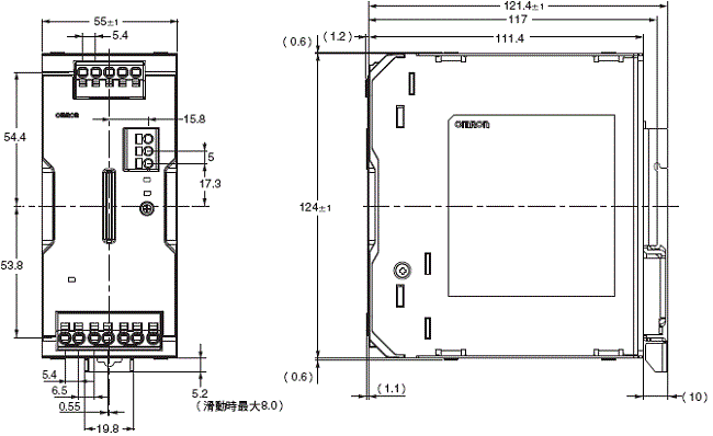 S8VK-WA 外觀尺寸 1 