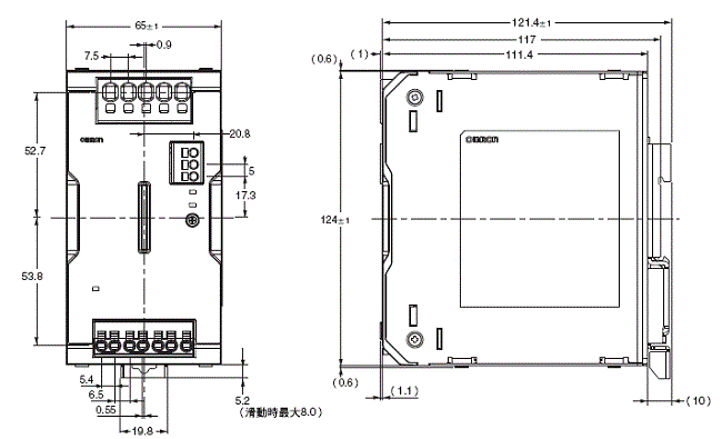 S8VK-WA 外觀尺寸 2 