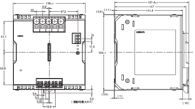 S8VK-WA 外觀尺寸 3 