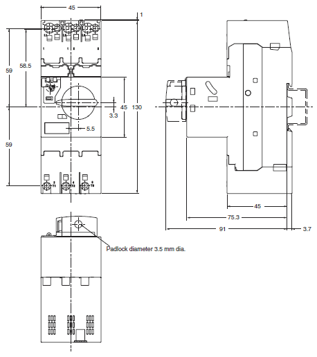 J7MC Series 外觀尺寸 2 