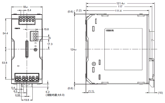 S8VK-WB 外觀尺寸 1 