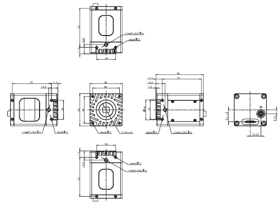 STC Series (SWIR Camera) 外觀尺寸 3 