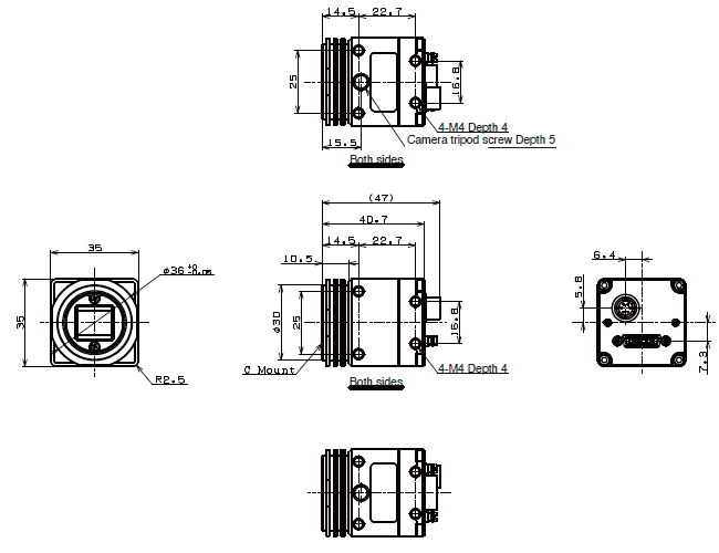 STC Series (SWIR Camera) 外觀尺寸 4 