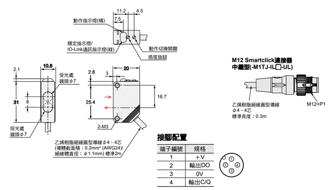 E3Z-[]-UL 外觀尺寸 12 