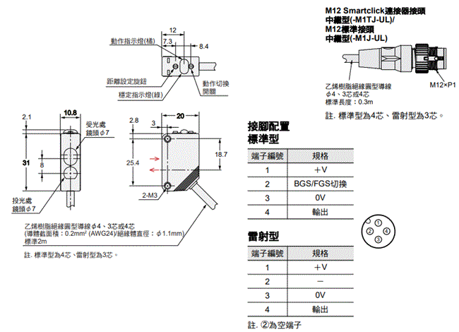 E3Z-[]-UL 外觀尺寸 18 