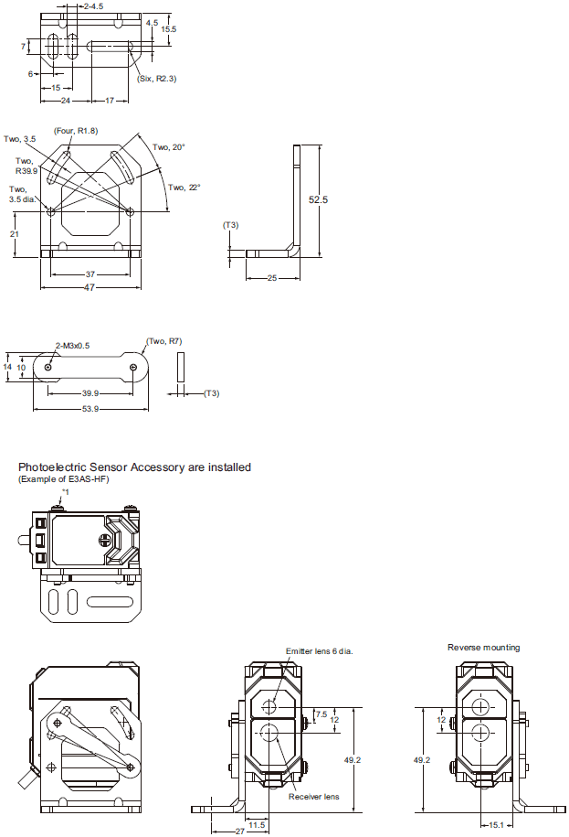 E3AS-HF Series 外觀尺寸 10 