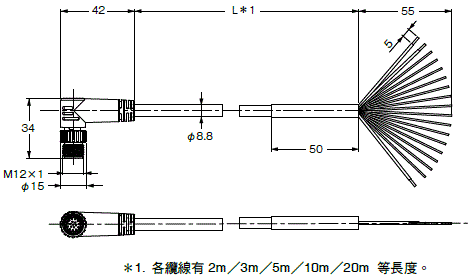 FHV7-AI Series 外觀尺寸 5 