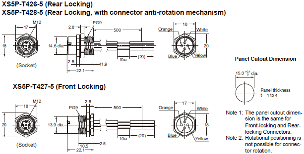 XS5[]-T 外觀尺寸 14 