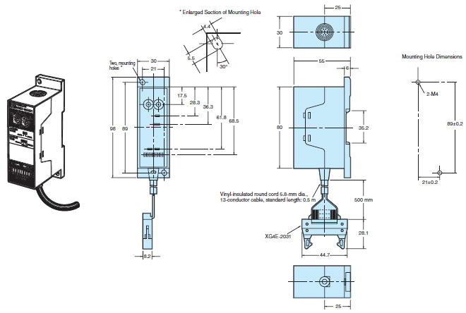 V600-HA 外觀尺寸 2 V600-HAR91_Dim