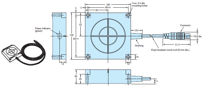 V600-HA 外觀尺寸 14 V600-HS67_Dim