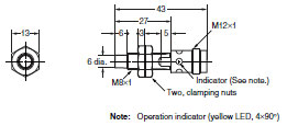 E2A 外觀尺寸 34 E2A-S08KN04-M1-[][]_Dim