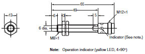 E2A 外觀尺寸 46 E2A-S08LN04-M1-[][]_Dim