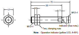 E2A 外觀尺寸 48 E2A-M12LS04-M1-[][]_Dim