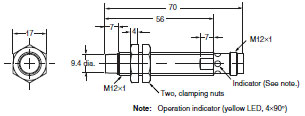 E2A 外觀尺寸 49 E2A-M12LN08-M1-[][]_Dim