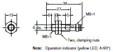 E2A 外觀尺寸 61 E2A-S08KN04-M5-[][]_Dim