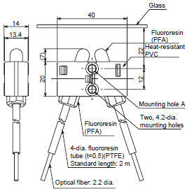 E32-L11FP / L1[]FS, E3X-DA[][]TG-S 外觀尺寸 1 